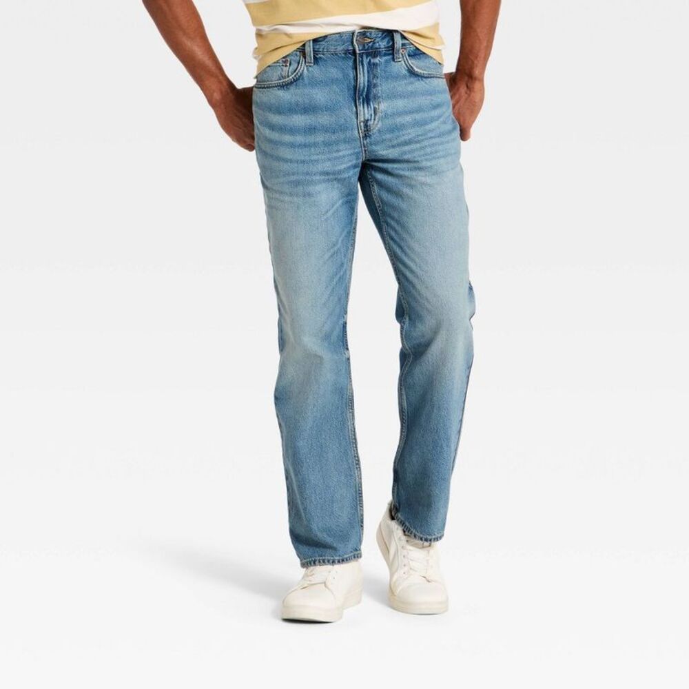 Men's Vintage Straight Fit Jeans - Goodfellow & Co Medium Wash 36x30